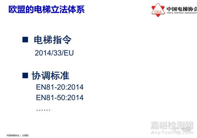 歐盟電梯指令2014/33/EU