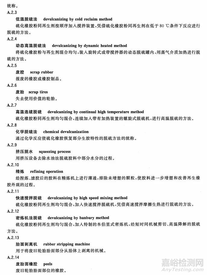 再生橡膠標(biāo)準(zhǔn) GB/T 13460-2016