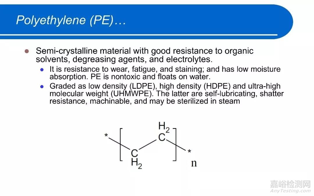 醫(yī)療器械中常用高分子材料匯總