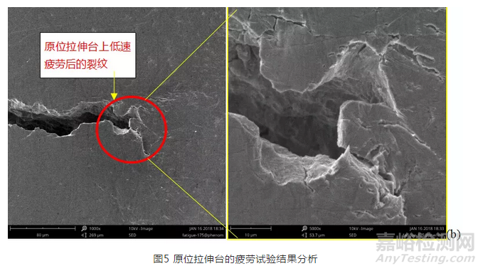 掃描電鏡中的原位拉伸臺應用實例