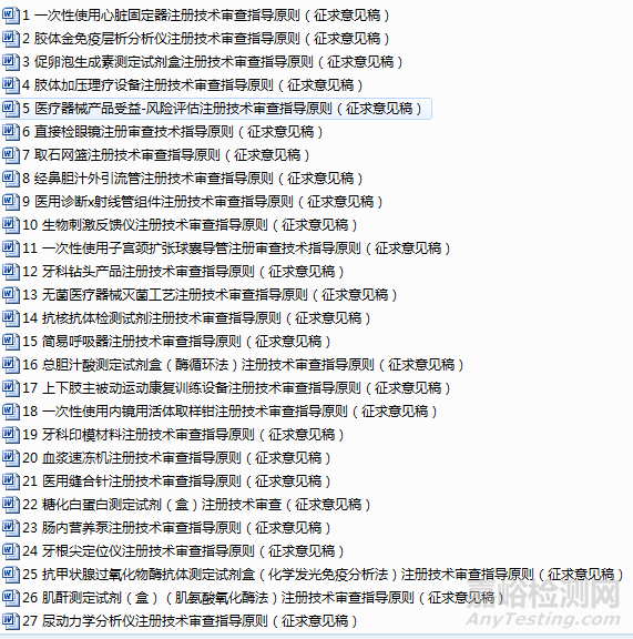 藥監(jiān)局發(fā)布28個第二類醫(yī)療器械注冊技術(shù)審查指導(dǎo)原則征求意見稿