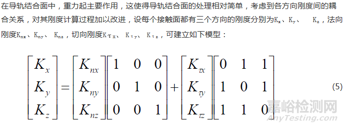 導(dǎo)軌結(jié)合面剛度仿真實(shí)驗(yàn)
