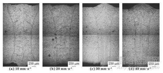 焊接速度對304不銹鋼電子束焊接頭組織與性能的影響