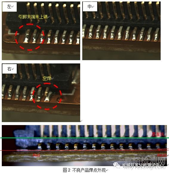 連接器焊接不良失效分析