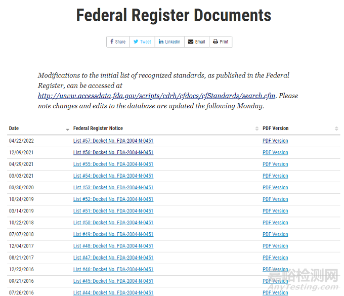 醫(yī)療器械上市前審查認(rèn)可共識(shí)標(biāo)準(zhǔn)清單更新