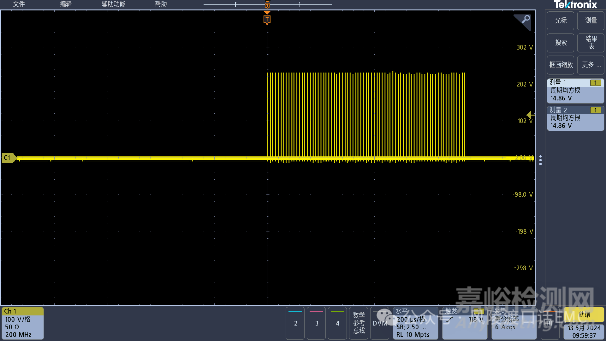 電快速瞬變脈沖群測(cè)量頻譜的分析