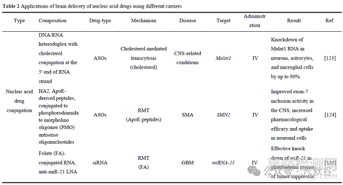 核酸藥物的腦部遞送研究進(jìn)展