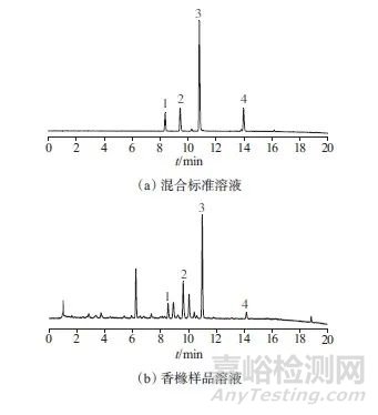 超高效液相色譜法同時(shí)測定香櫞中4種成分