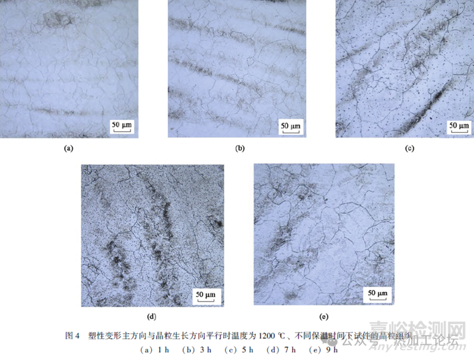 塑性變形過程中加熱保溫時間對鑄錠組織變化的影響
