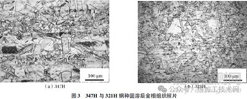固溶工藝下不銹鋼顯微組織和性能研究