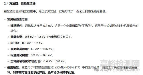 加速壽命試驗(yàn)中激活能的確定方法與深度解析