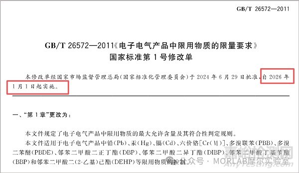 中國RoHS自2026年起限用物質(zhì)增至10項(xiàng)