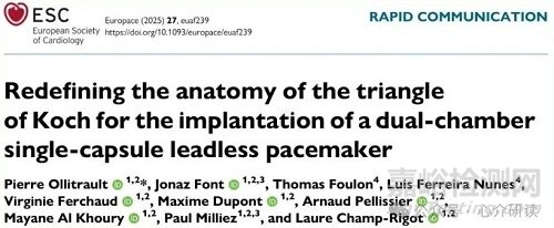 單器械無導線雙腔起搏動物實驗結果驗證其技術可行性