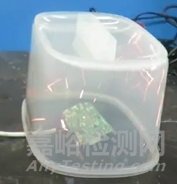 模擬短路試驗時，電子元件沒有火焰但有亮光，是否合格?